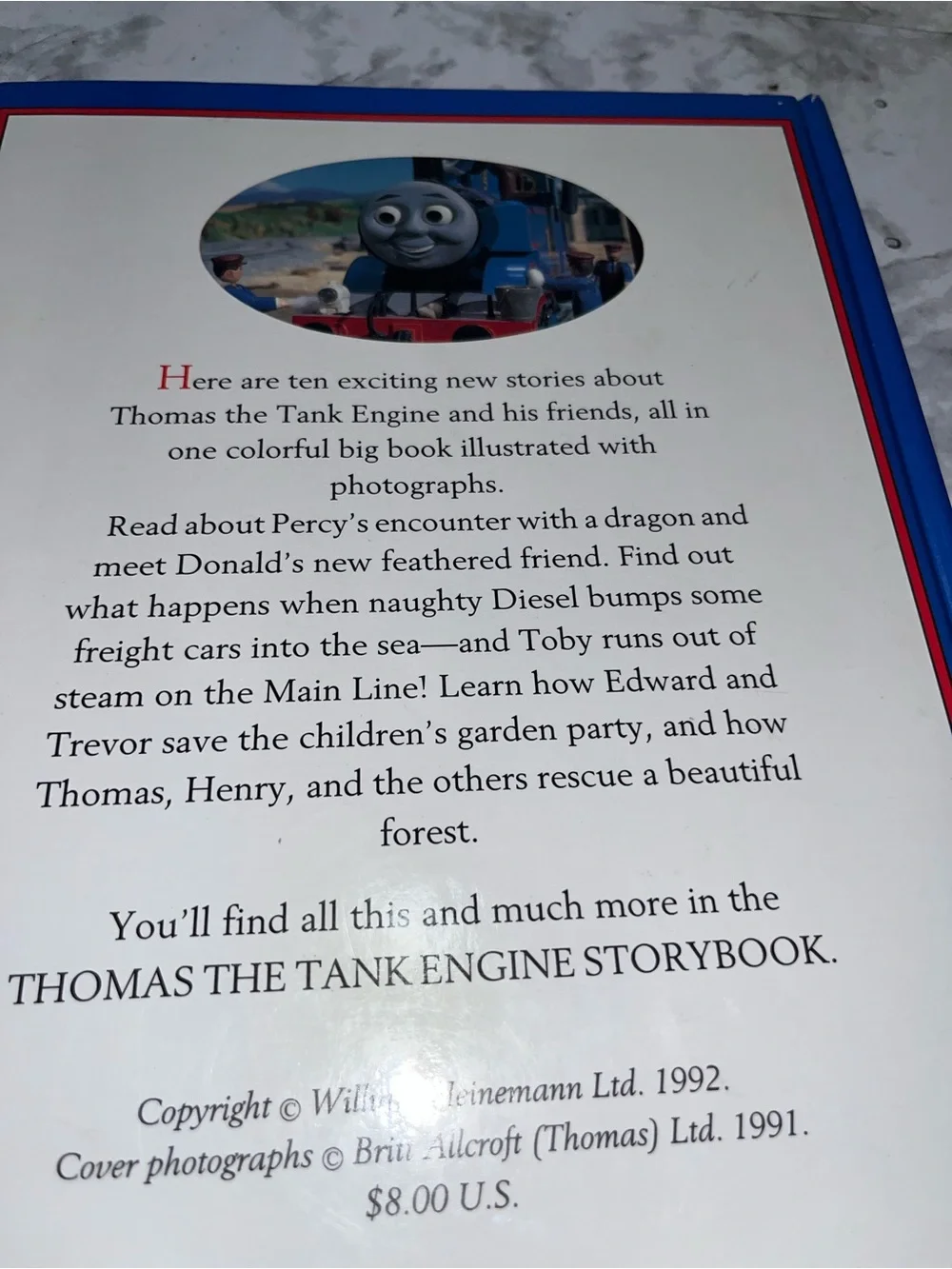 Vintage Thomas & Friends Story Book - Blue and Red Engines